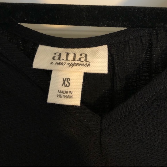New with Tags! Black short sleeved A.N.A. blouse - Picture 3 of 4